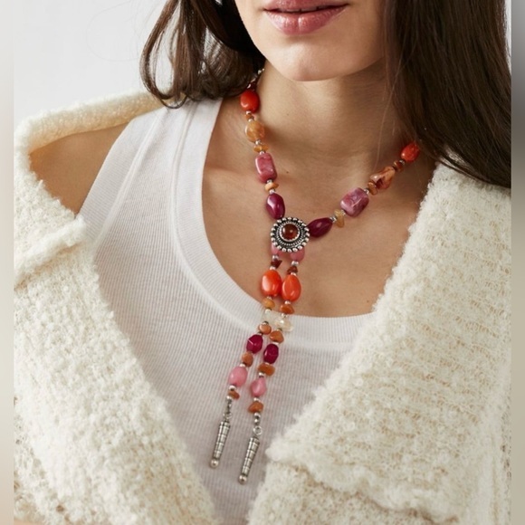 NWT Free People Beachriders Bolo Necklace New - Picture 1 of 4